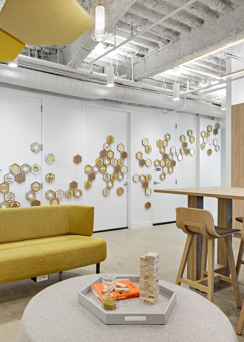 Honeycomb Asset Management office interior with suspended Duo fixtures