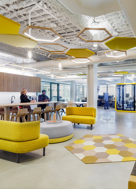 A Hive Of Creativity In Office Lighting Powered By PowerLine™ Technology