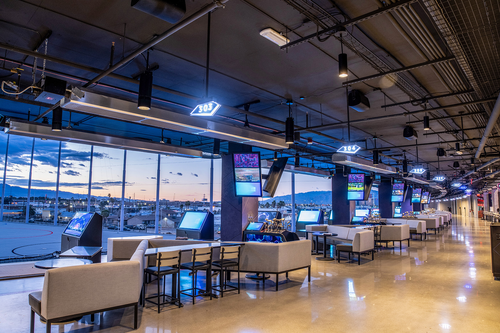 Atomic Golf lounge area