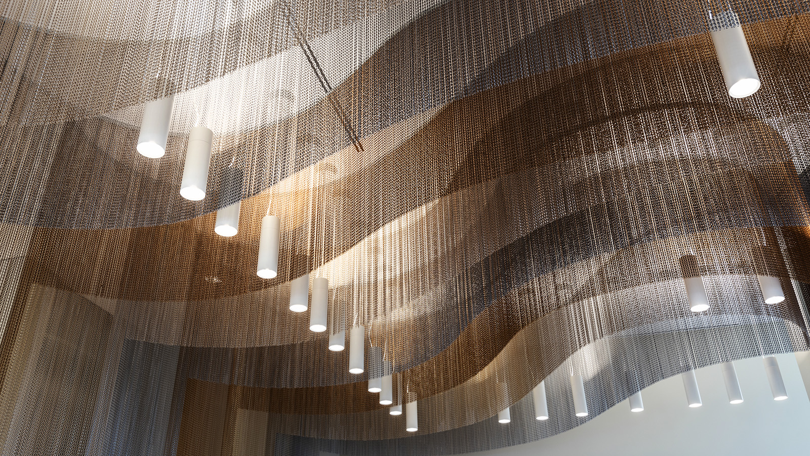 Square recessed downlights above jewelry display cases at BC Clark Jewelers