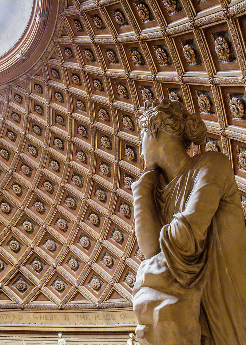 Gould Memorial Library Sculpture and Dome Details