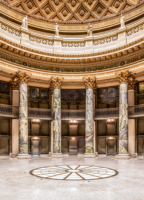 Gould Memorial Library – A Historic High Ceiling Renovation