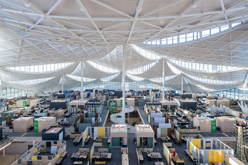High Ceiling Indirect Lighting at the Google Bayview Campus