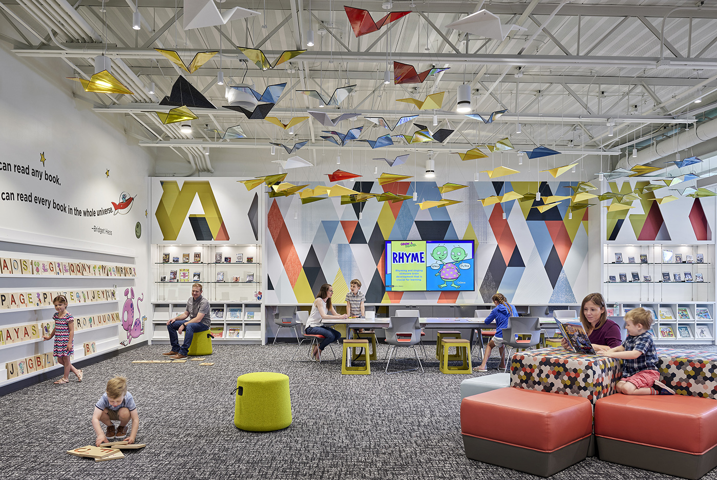 Open reading area inside the Colbern Road Library Center